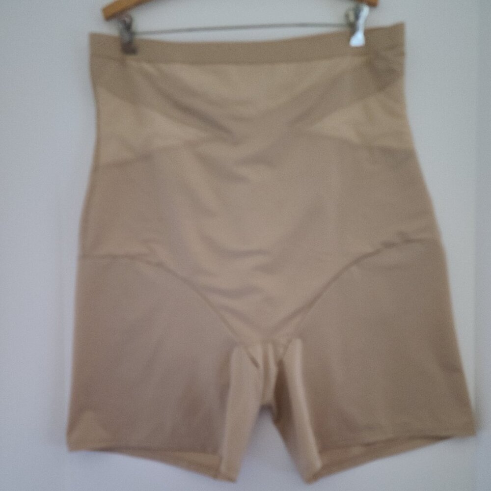 CACIQUE ULTRA HIGH WAIST THIGH SHAPER- SZ 26/28- BEIGE-LEVEL 3 SCULPTING